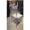 Image 2 : STACK OF 8 CLEAR PLASTIC COMMERCIAL STACKING EVENT CHAIRS WITH CUSHIONS