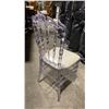 Image 2 : STACK OF 8 CLEAR PLASTIC COMMERCIAL STACKING EVENT CHAIRS WITH CUSHIONS
