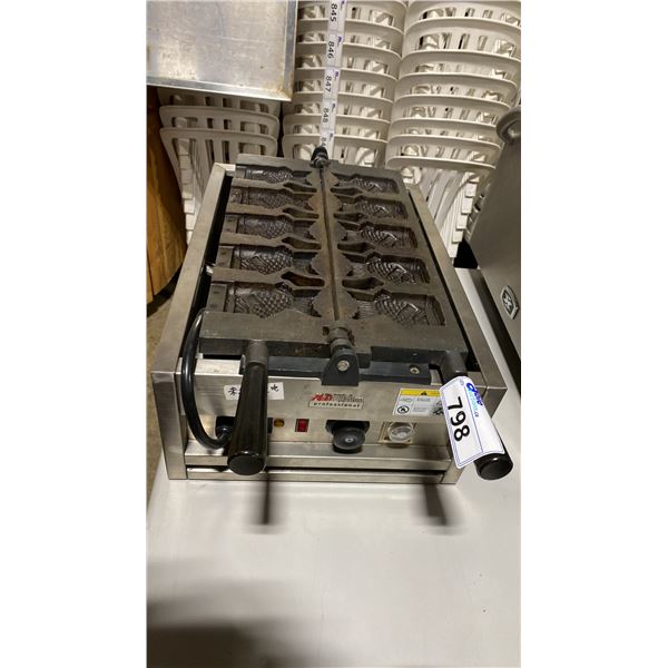 ALD KITCHEN STAINLESS STEEL COMMERCIAL ELECTRIC COUNTERTOP 6 PCS FISH COOKIE BISKUT IRON