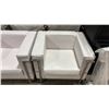Image 5 : WHITE MODERN COMMERCIAL EVENT VINYL 3 PCS SOFA, LOVESEAT, & CHAIR SET