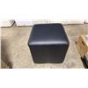 Image 2 : SHELF OF 14 BLACK VINYL COMMERCIAL EVENT DISPLAY CUBES / OTTOMANS