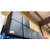 Image 4 : SHELF OF 14 BLACK VINYL COMMERCIAL EVENT DISPLAY CUBES / OTTOMANS