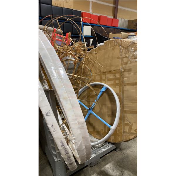 PALLET CRATE OF ASSORTED EVENT RENTAL PRODUCT *PALLET CRATE NOT INCLUDED*