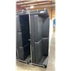 Image 2 : 4 BLACK MODERN COMMERCIAL EVENT VINYL 3 SEAT SOFAS