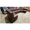 Image 3 : BROWN LEATHER 2PCS COMMERCIAL RESTAURANT U-SHAPE BANQUETTE SEAT *LEFT / RIGHT SIDE*