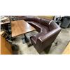 Image 2 : BROWN LEATHER 2PCS COMMERCIAL RESTAURANT U-SHAPE BANQUETTE SEAT *LEFT / RIGHT SIDE*