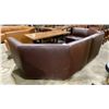 Image 3 : BROWN LEATHER 2PCS COMMERCIAL RESTAURANT U-SHAPE BANQUETTE SEAT *LEFT / RIGHT SIDE*