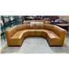 Image 6 : TAN LEATHER 2PCS COMMERCIAL RESTAURANT U-SHAPE BANQUETTE SEAT *LEFT / RIGHT SIDE*