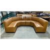 Image 6 : TAN LEATHER 2PCS COMMERCIAL RESTAURANT U-SHAPE BANQUETTE SEAT *LEFT / RIGHT SIDE*