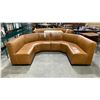 Image 6 : TAN LEATHER 2PCS COMMERCIAL RESTAURANT U-SHAPE BANQUETTE SEAT *LEFT / RIGHT SIDE*