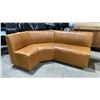 Image 1 : TAN LEATHER COMMERCIAL RESTAURANT BANQUETTE SEAT *LEFT HAND SIDE ONLY*