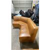 Image 3 : TAN LEATHER COMMERCIAL RESTAURANT BANQUETTE SEAT *LEFT HAND SIDE ONLY*