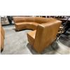 Image 4 : TAN LEATHER 1PCS COMMERCIAL U-SHAPED RESTAURANT BANQUETTE SEAT