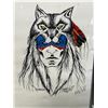 Image 2 : Vintage A.J. Redwood L.E.P. "Indian Warrior With Wolf Headdress" 70/100