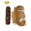 Image 3 : 3x Wooden Hand Carving Plaques: 2x African & 1 Mexican (Artist Signed 2005)