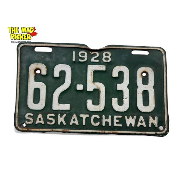 1928 Saskatchewan License Plate