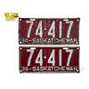 Image 1 : Pair Of 1934 Saskatchewan License Plates