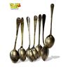 Image 5 : 7x Vintage Sterling Silver Spoons (6x Gold Nugget Tipped / 1 Panner)