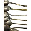 Image 6 : 7x Vintage Sterling Silver Spoons (6x Gold Nugget Tipped / 1 Panner)