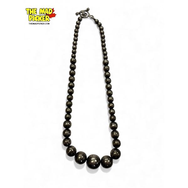 Silver Graduating Beaded Necklace