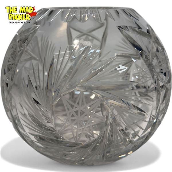 Vintage Pinwheel Crystal Vase