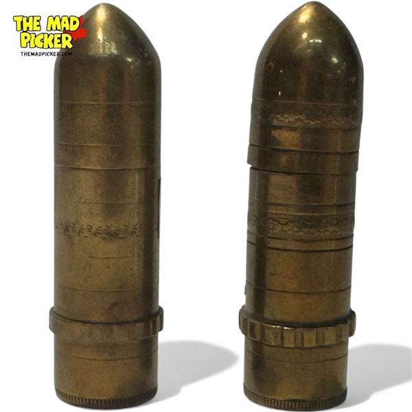 2x Vintage Bullet Lighters: Ideal & Barrage