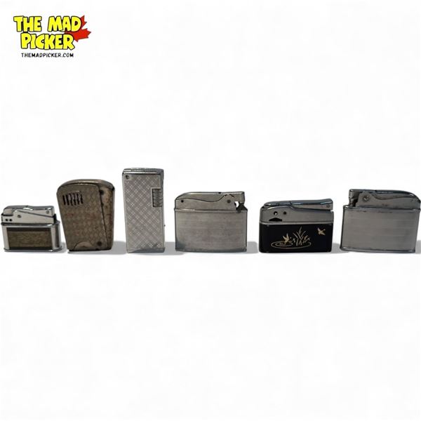 6x Vintage Lighters : Brother, Penguin, Sunflower, Spartan, & More