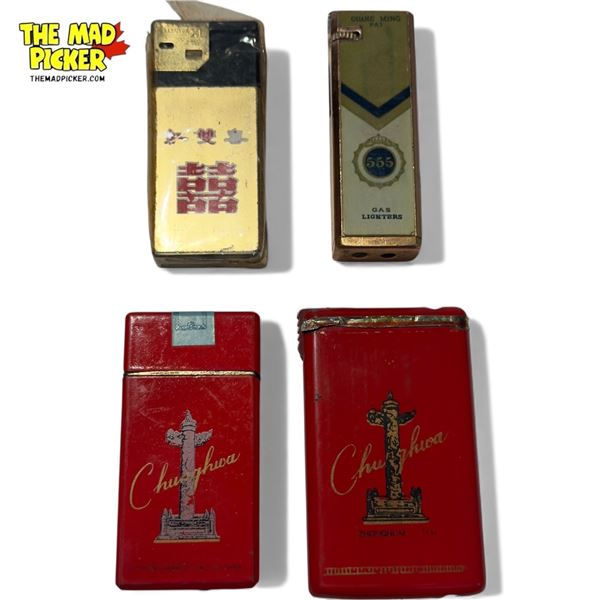 4x Asian Advertising Lighters