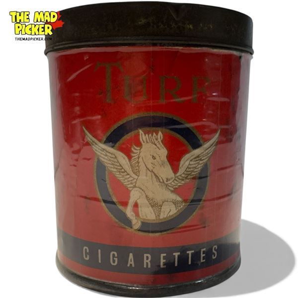 Vintage Turf Cigarettes Tin With Pegasus Graphics