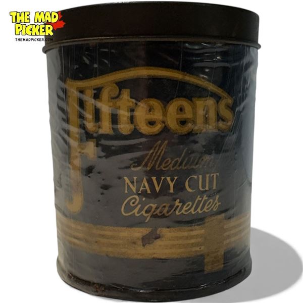 Vintage Fifteens Medium Navy Cut Cigarettes Tin