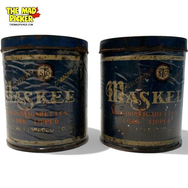 2x Vintage Maskee Virginia Cigarettes Tin