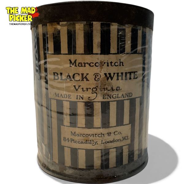 Vintage Marcovitch Black & White Cigarettes Tin