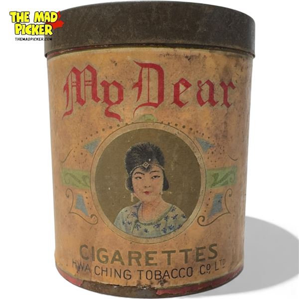Vintage My Dear HWA Ching Cigarettes Tin