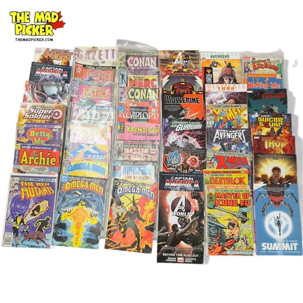 Assorted Comic Books: Captain America, Archie, Secret Avengers, & More