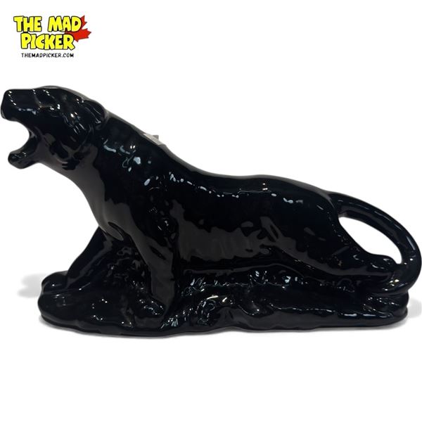 Mid Century Modern Black Tiger Planter