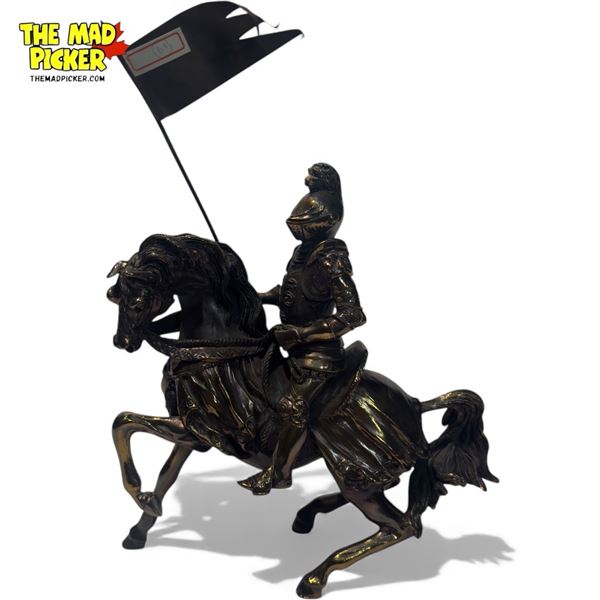Vintage Highly Detailed Italian Made Knight On Horseback Figurine