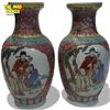 Image 3 : 2x Vintage Matching Asian Vases