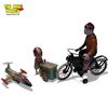 Image 1 : 3x Tin Toys: Ice Cream Man, Bike Rider, & Navy Airplane