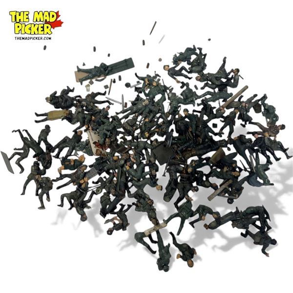 Tin Full Of Vintage Military Miniature Toys