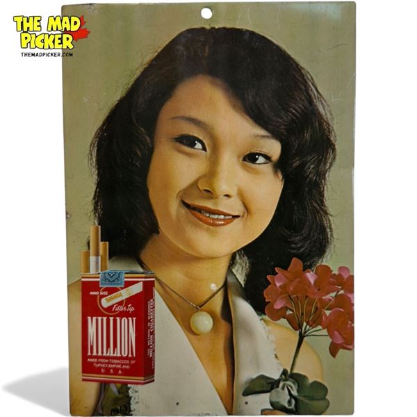 Vintage Million Cigarettes Advertising Tin Sign