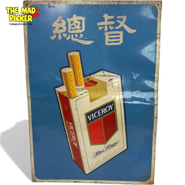 Vintage Viceroy Asian Advertising Tin Sign