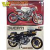 Image 1 : 2x Vintage Tamiya Motorcycle Kits: Ducati & Yamaha YZR500