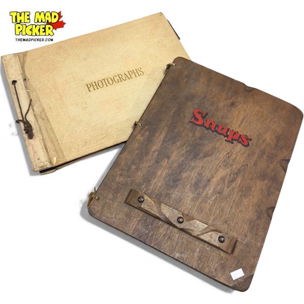 2x Vintage Photo Albums Filled With Black/White Photos