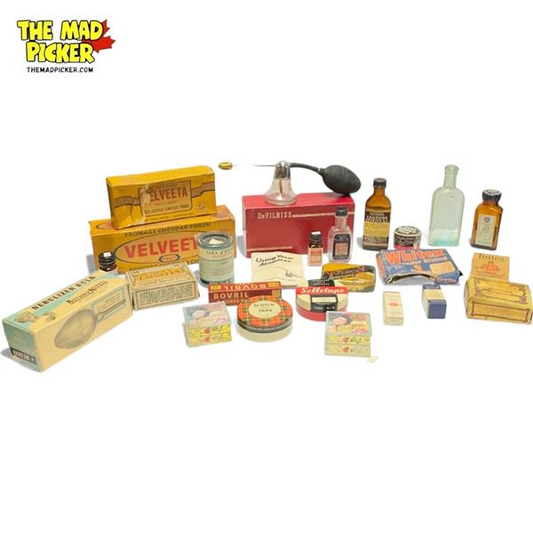 Vintage Variety Of Products: Nebulizer Bulb, Kidney Pills, Scotch Tape, Boric Acid, Lozenges, & More