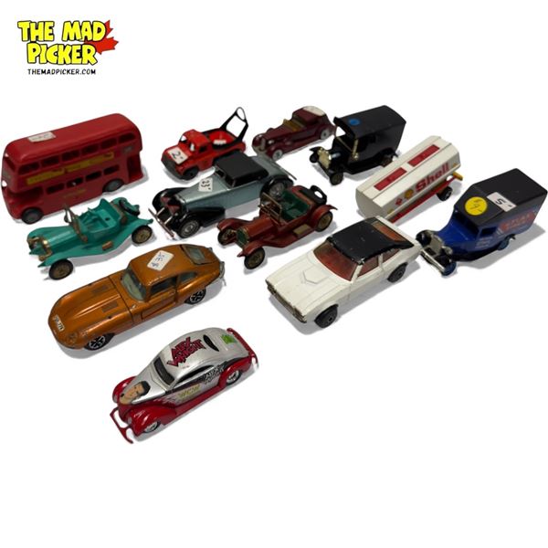 Assorted Toy Cars: Racing Champions, Hot Wheels, Lledo, Matchbox, Dinky, Tri-Ang, & More