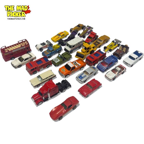 Assorted Toy Cars: Hot Wheels, Ertle, Maisto, & More