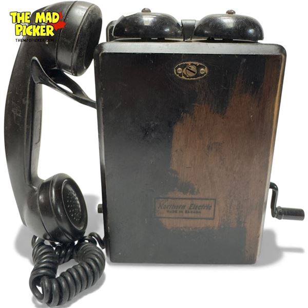 Vintage North Electric Wooden Telephone Box