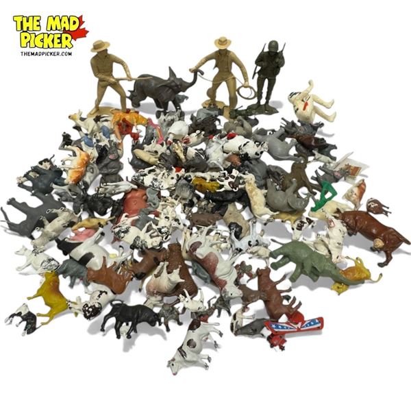 Assorted Toy Animals & Marx Cowboy