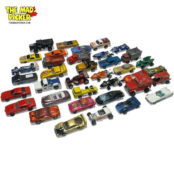 Assorted Toy Cars: Hot Wheels (1x Red Line), Matchbox, & More