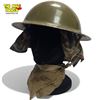Image 1 : Canadian WWII Military Helmet With Liner & 2 Scarves